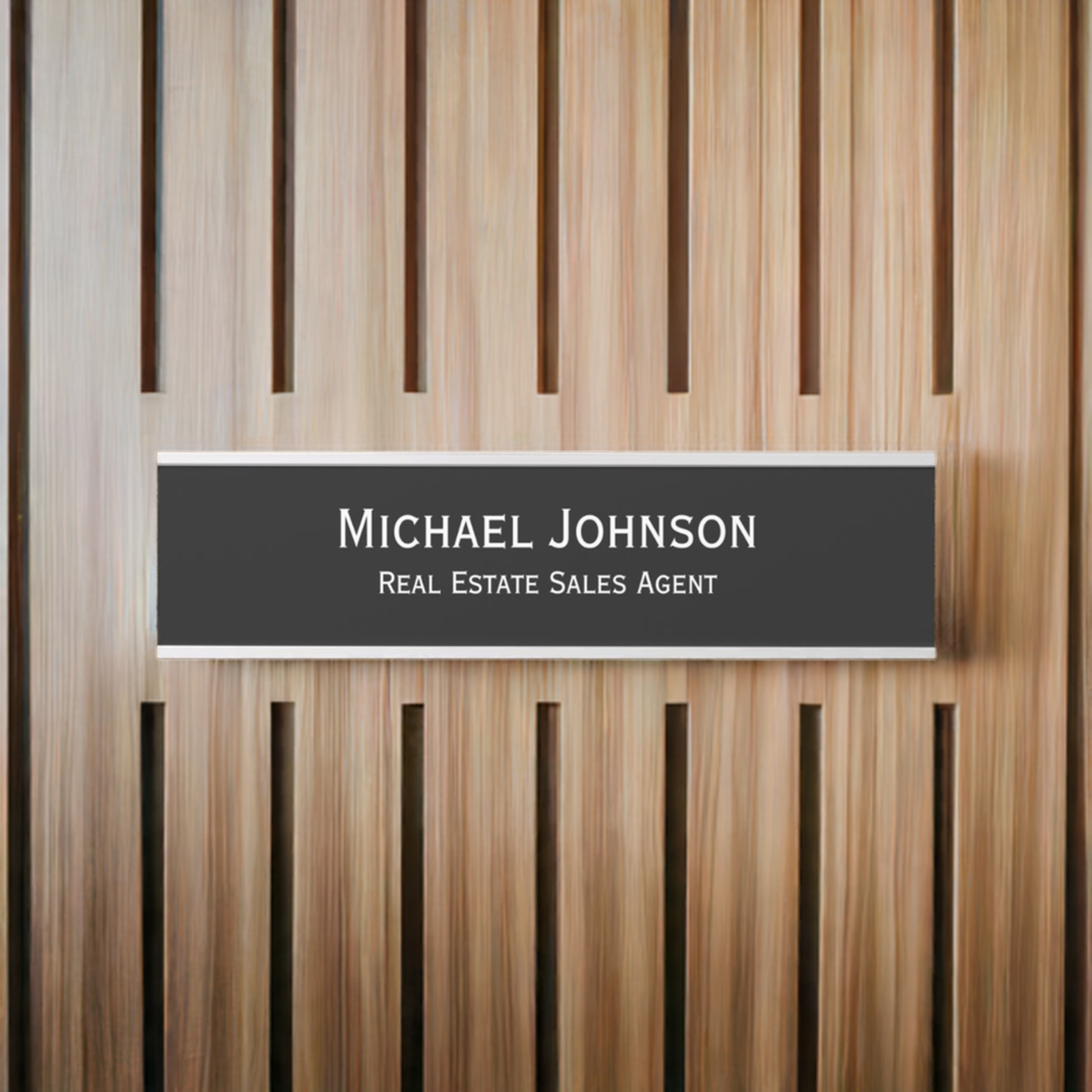 Engraved nameplate example
